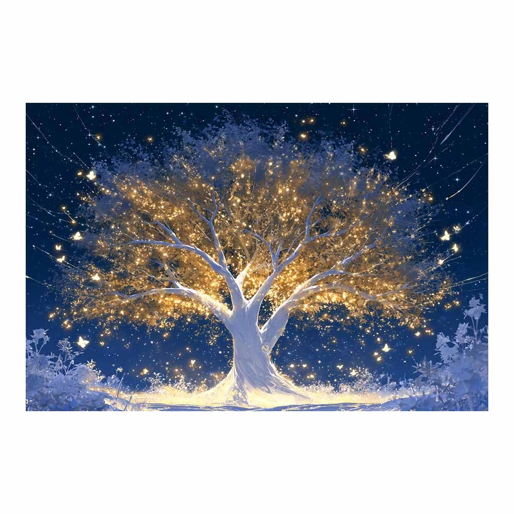 HOQIU Tree Of Life Wall Art Cream Golden Foliage canvas prints, nature wall art, for Bathroom Home Office Decor(Multicolor)-80x120cm Unframed