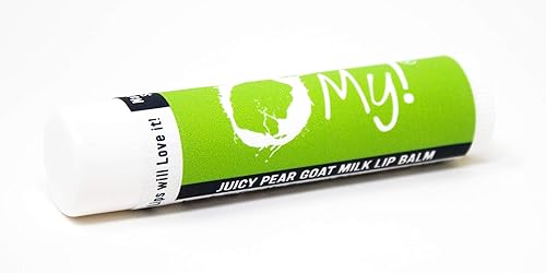 Miniatura 3 de O My! Bálsamo labial de leche de cabra paquete individual de 0.15 onzas - Pera jugosa  Bálsamo labial de leche de cabra natural  Dabs de manteca de