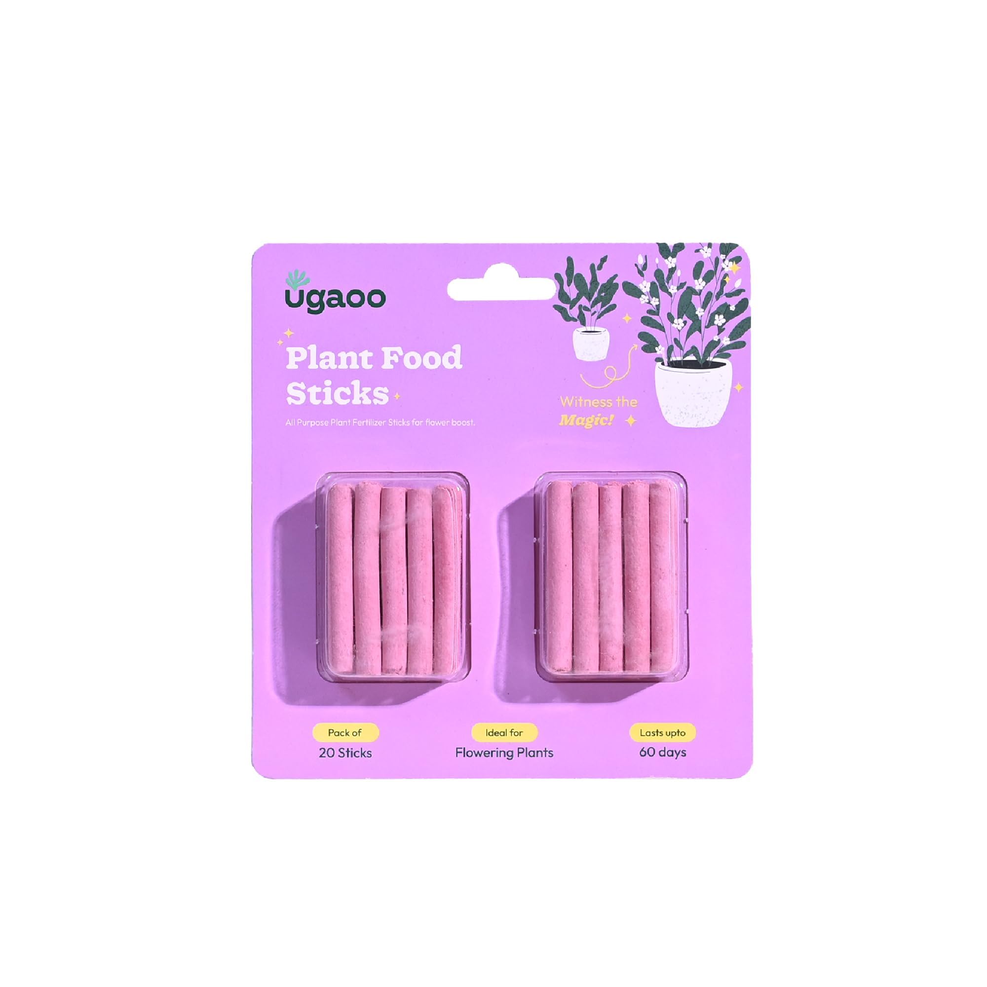 UGAOO Bloom Fertilizer Sticks for Flowering Plants | Slow Release Plant Food | Flower Booster & Blooming Fertilizer | Plant Nutrition for Potted Plants & Home Garden | Pack of 20-image-47