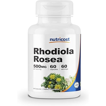 Nutricost Rhodiola Rosea 500mg, 60 Vegetarian Capsules - Gluten Free and Non-GMO Rhodiola Rosea Supplement