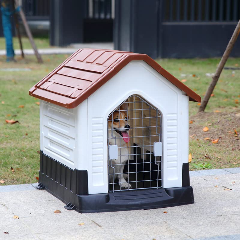 ZFHUAFENG Villa Niche à Chien, Niche Chien Exterieur Niche en Bois pour Chien Villa -Within 75kg,107 * 88 * 97cm