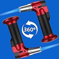 Vista 4 de 2 sopletes de butano, encendedor recargable, soplete de butano de cocina con llama ajustable para barbacoa, crema brulee, hornear