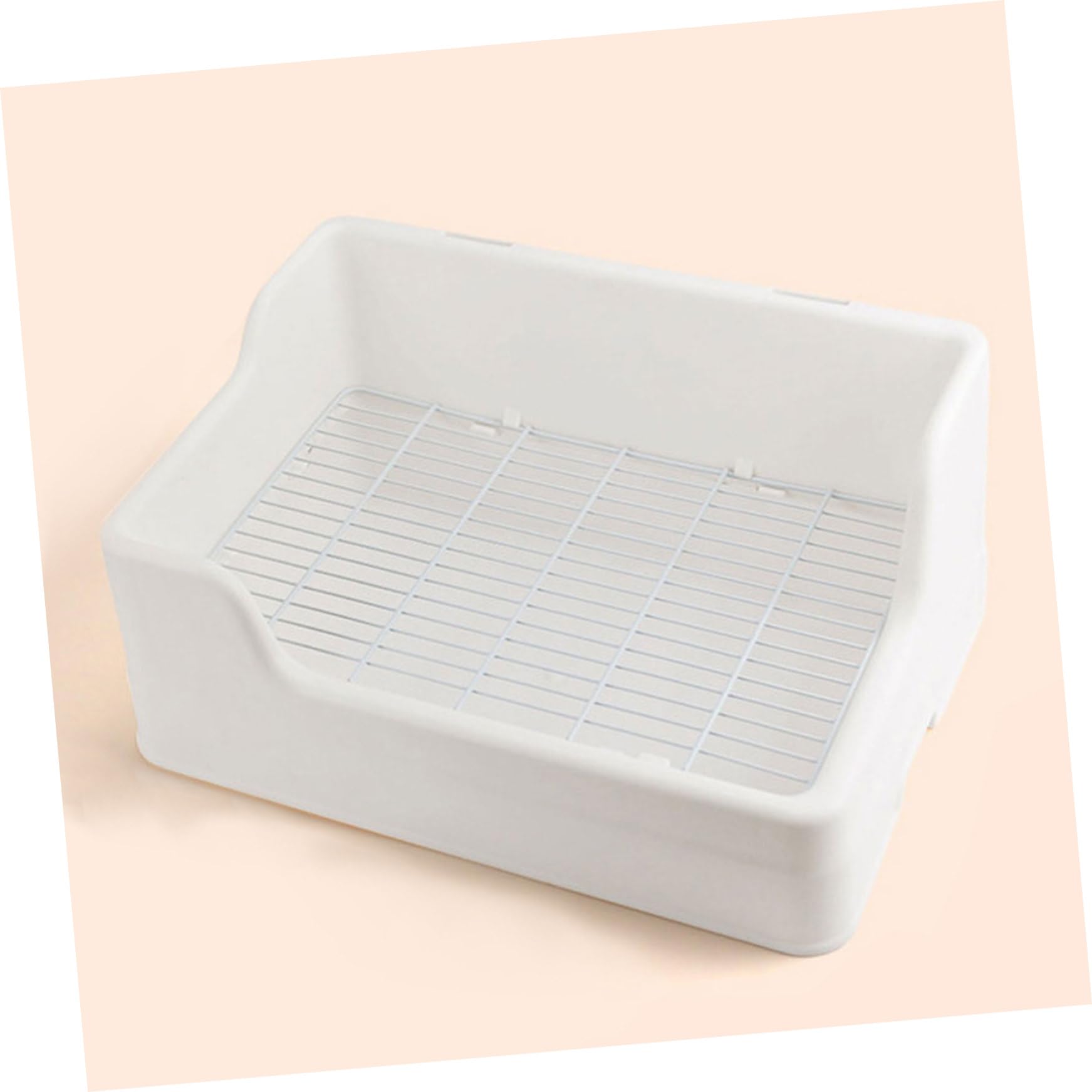 TOYANDONA Toilette per Conigli in Plastica Riutilizzabile Rete Arrotondata Antiscivolo, Vasino per Addestramento Animali Piccoli per Soggiorno e Giardino, Lettiera per Coniglietti e Criceti