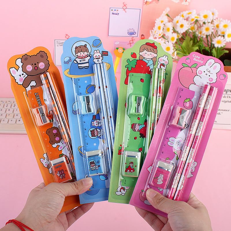 6 pezzi Set di cancelleria creativa per bambini Temperamatite a forma