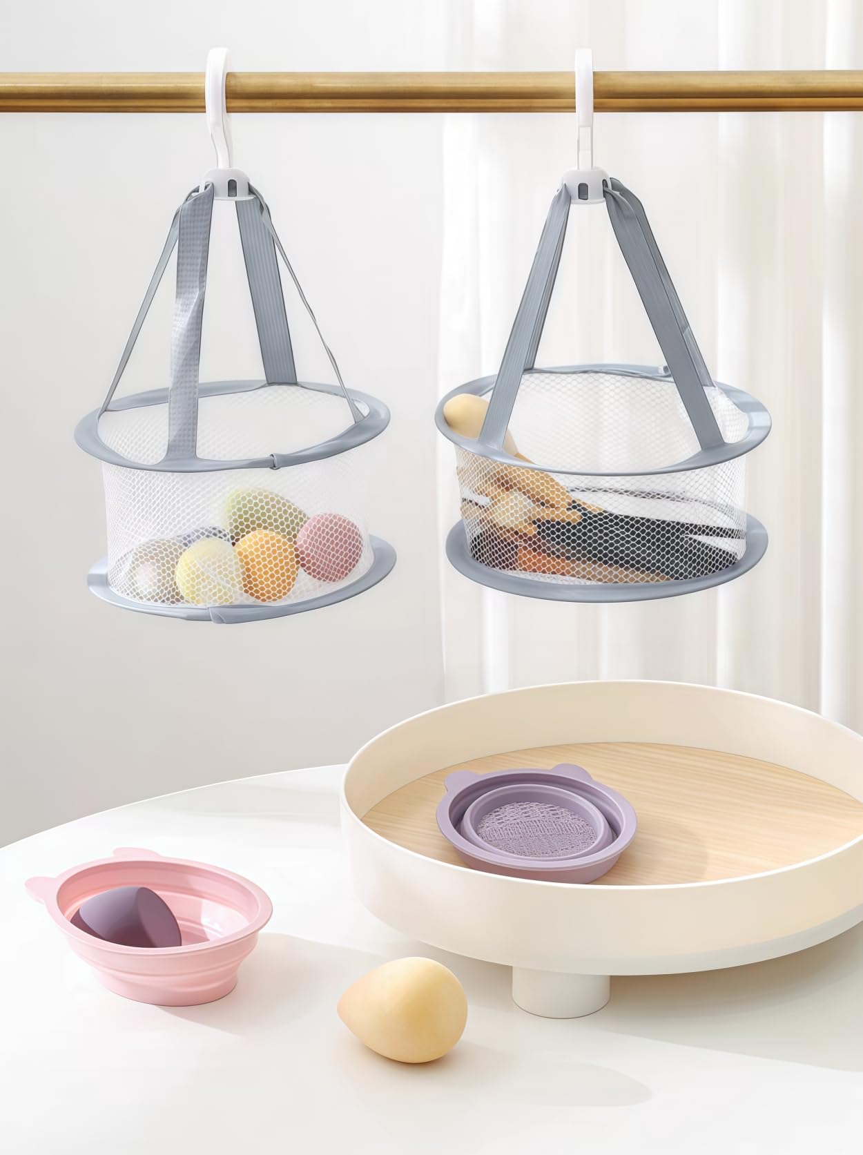 Tappetino in silicone per la pulizia dei pennelli da trucco, rosa, ciotola portatile pieghevole, spugnetta per frullatore di bellezza, strumento di lavaggio per pennelli da trucco con design a