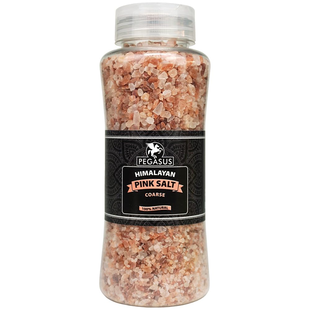 Pegasus Himalayan Pink Salt Coarse 800g (Pack of 1), Natural Unrefined Sea Salt, Rich in Minerals, Ideal for Cooking, Seasoning, and Grinding, 100% Pure Himalayan