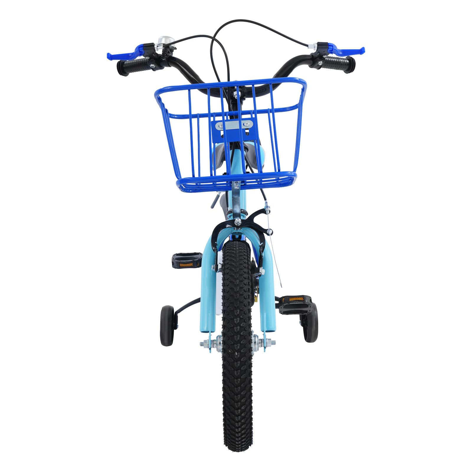 Vélo pour enfant de 14 pouces, avec roues stabilisatrices, pour garçons et filles de 3 à 6 ans, léger et robuste, cadre en acier au carbone de haute qualité, siège et guidon réglables, freins