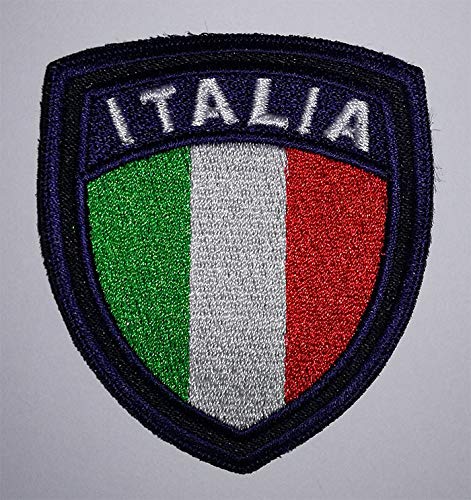 Ricamificio Locate Patch Toppa Stemma Scudetto Italia Ricamata 6x7cm