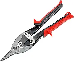 MTX Tesoura para Chapa 10" (250 mm) – Corte Reto com Cabo Emborrachado e Alavanca Dupla