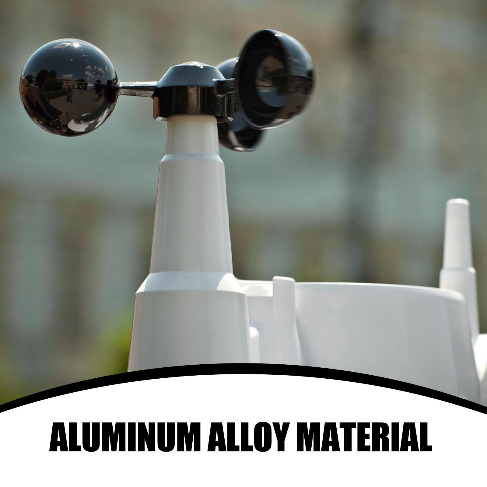 NUOBESTY 3-cup Velocità del Vento Sensore Anemometro Sostituzione Tazza 200mm Lega di Alluminio Vento Lama Accessorio per Outdoor Tool