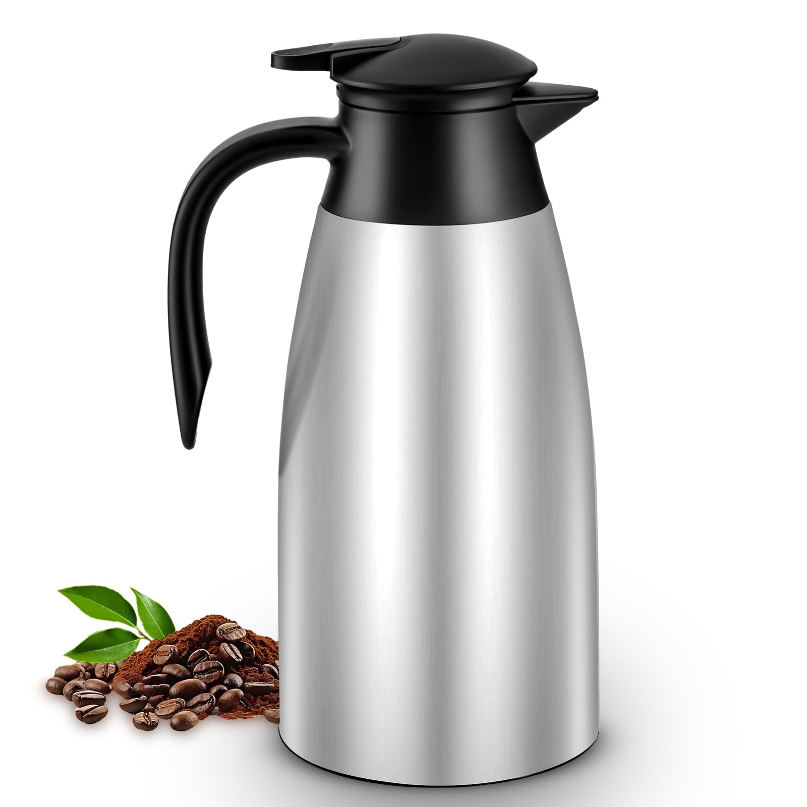 Carafe isotherme 2L grand format pour bouteille café thé lait eau chaude inox