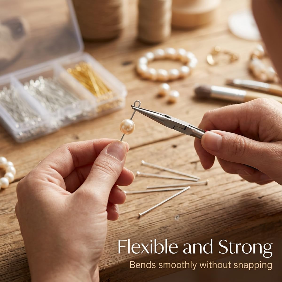 720 Pieces Flat Head Pins for Jewelry Making DIY Pin Metal End
