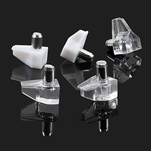 Miniatura 5 de 100 pernos de estante de repuesto para estantes fijos, soportes de estante para muebles de cocina, armario, accesorios de bricolaje, fácil de