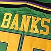 Villa Mighty Ducks Jersey #96 Charlie Conway #99 Adam Banks #33 Greg Goldberg #66 Gordon Bombay Movie Hockey Jersey White Green (99 Green, Medium), White,Green, Medium #1