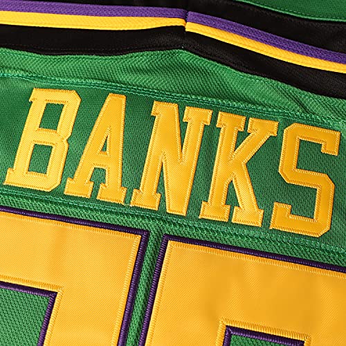 Charlie Conway #96 Mighty Ducks Adam Banks #99 Movie Ice Hockey Jersey (99 Green, XX-Large) by MESOSPERO - Image 2