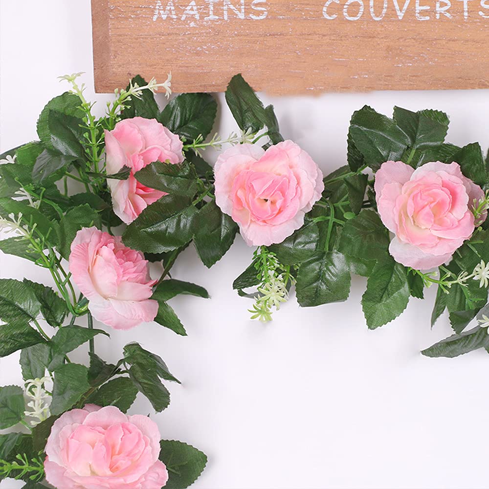 XunYee 2 Stks 6ft Lente Blauwe Bloemen Slinger Kunstmatige Lente Slinger voor Voordeur Lente Zomer Blauwe Bloem Slinger voor Lente Zomer Decor Bruiloft Festival Boerderij Vakantie Decor