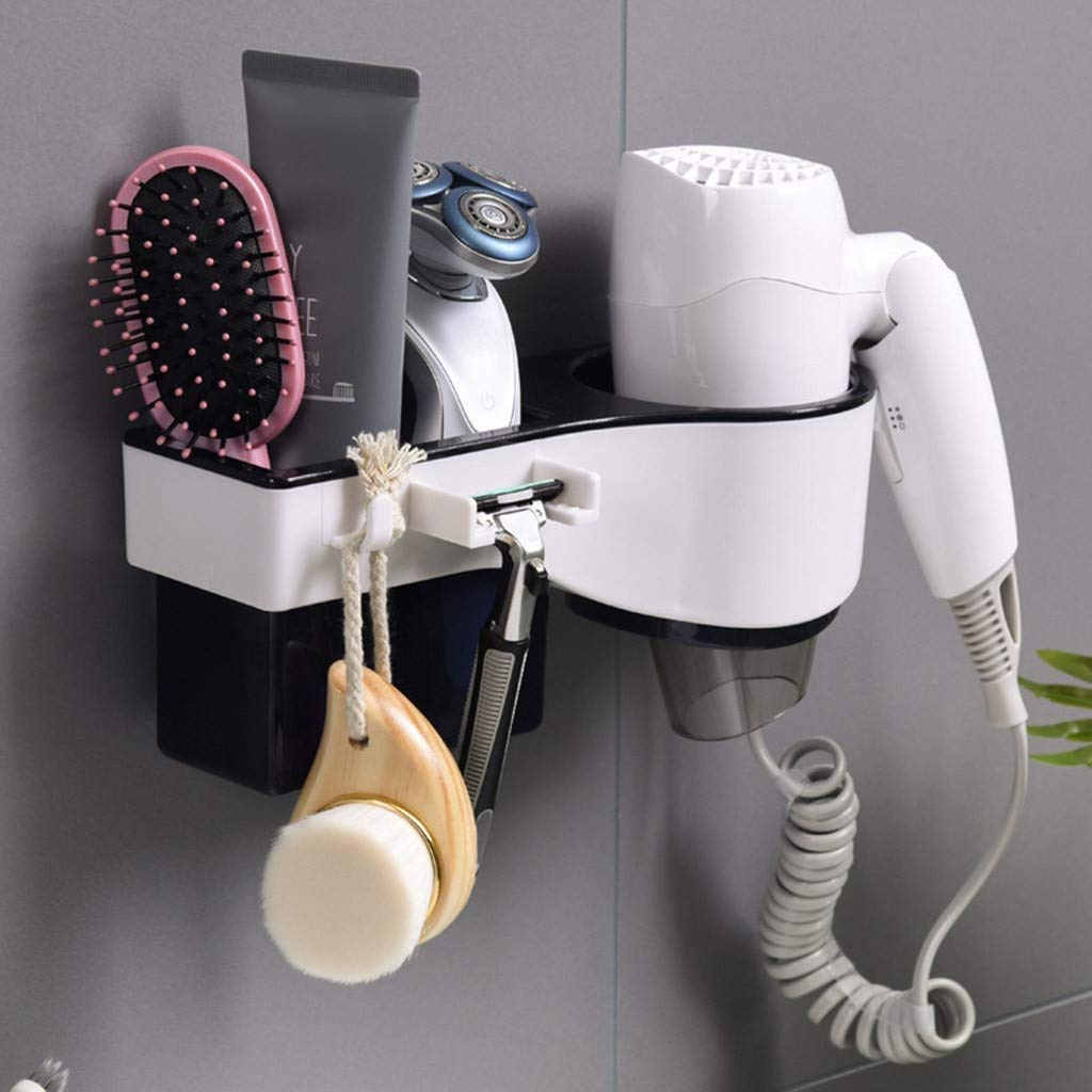 Secador de Pelo Creativo Estante-Soporte para secador de Pelo Organizador de Herramientas para el Cuidado del Cabello Suministros de baño Accesorios Bandeja Soporte Almacenamiento