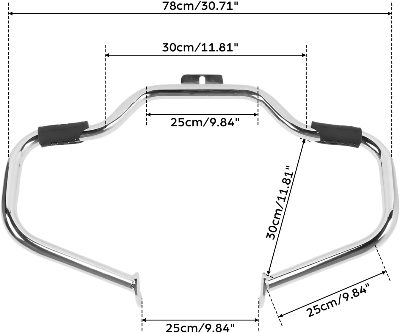TCMT Engine Highway Mustache Crash Guard Bar Fits For Harley Heritage Softail Classic FLSTC Fat Boy FLSTF 2000-2017 Softail Deluxe FLSTN 2005-2017 Softail Slim FLS 2012-2017