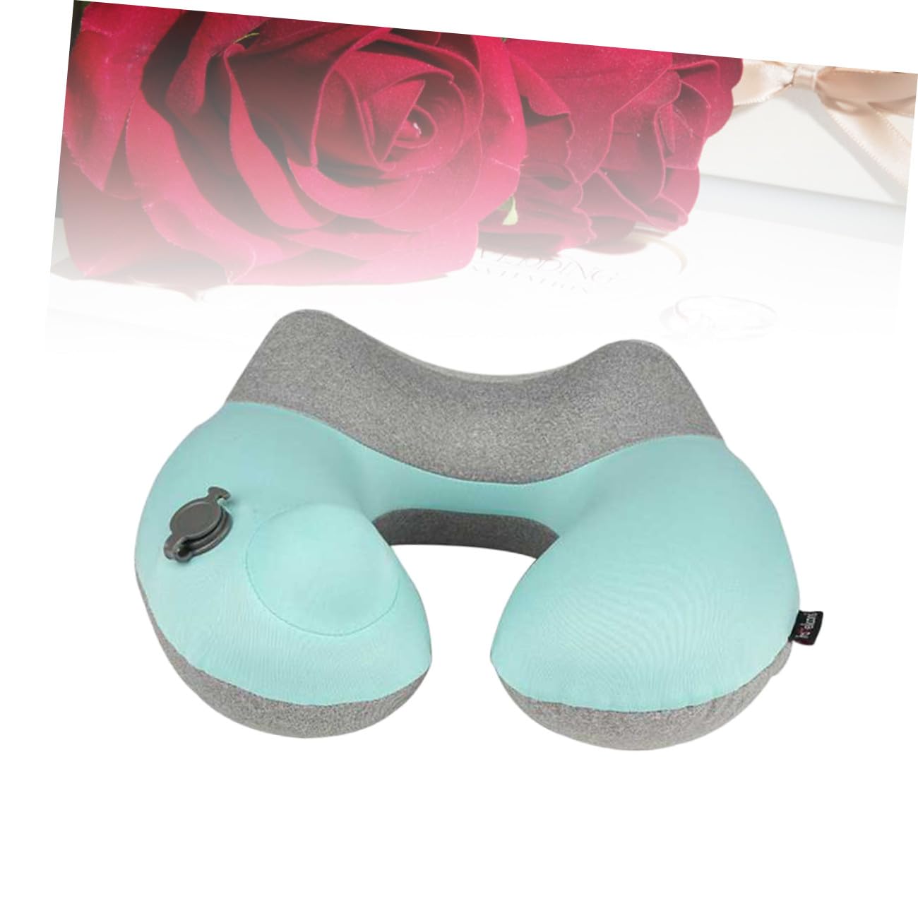 Alipis Almohada ergonómica Ergonomic Pillow Almohada de Viaje para avión Almohada de Viaje para el Cuello Almohada para el Cuello en Forma de u Almohada Inflable para el Cuello Pliegue