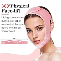 Vista 6 de Mascarilla de elevación de línea V de ROWMATE con correa de barbilla para dormir, mascarilla de elevación de línea V para mujeres, ejercitador