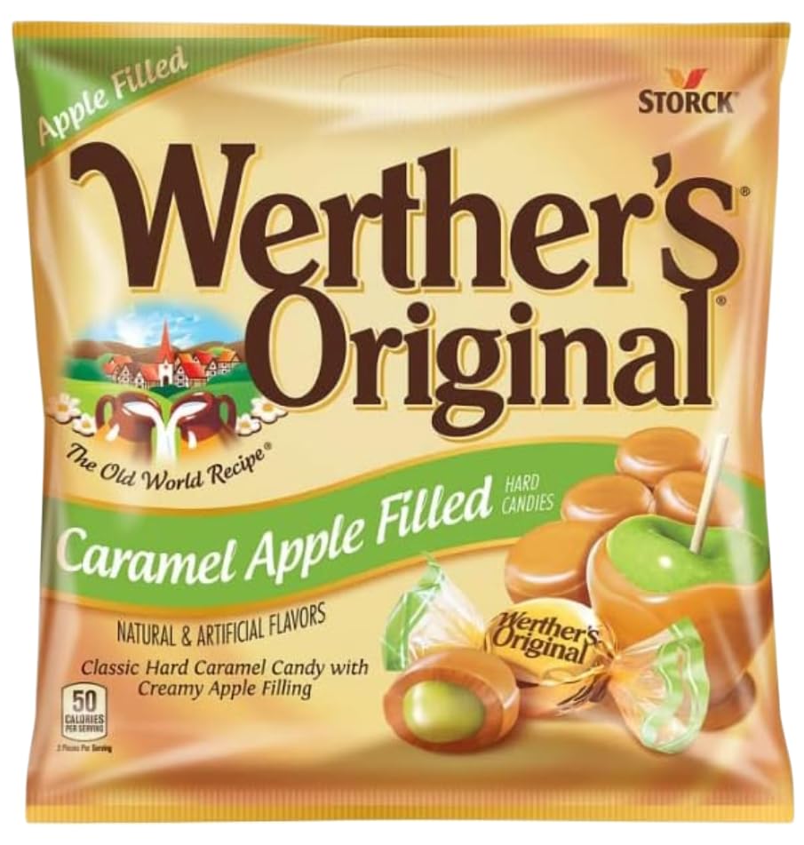 Miniatura 2 de Werther's - Caramelo duro relleno de manzana caramelo original  Envuelto individualmente, cremoso suave  Paquete de 2  Joy Bringers Mint Candy