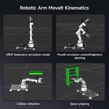 Yahboom DOFBOT PRO 6 Axis 3D Depth Recognition Robotic Arm, with Jetson Nano Master Control, APP Control, Adaptive Interactive Gripper, Movelt Kinematic Control (Ultimate with Nano SUB)