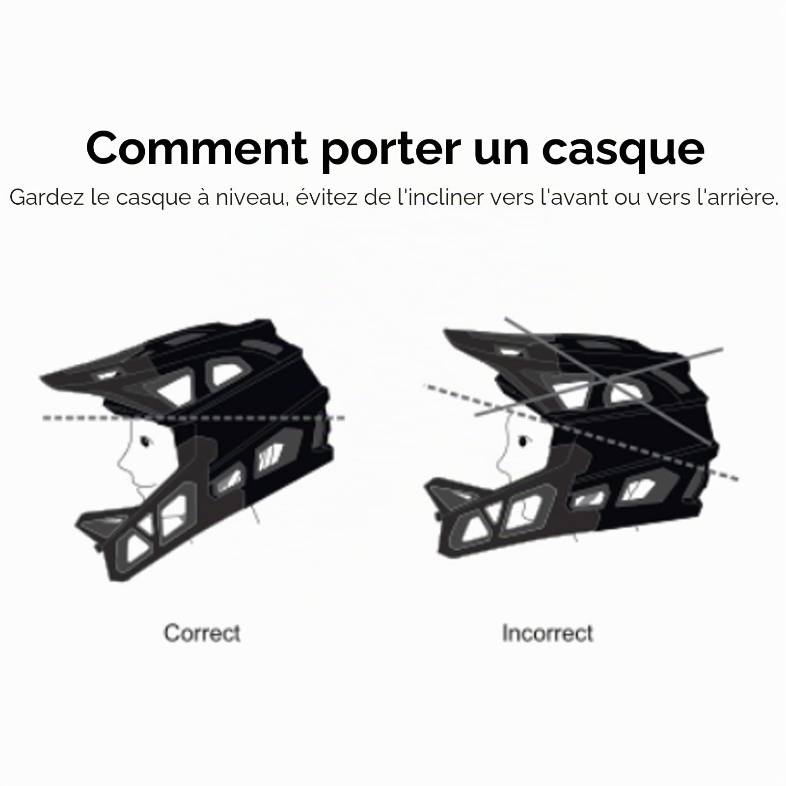 Casque de VTT intégral pour Homme avec visière, Doublure EPS, léger et Respirant, pour Tout-Terrain, Casque de Course