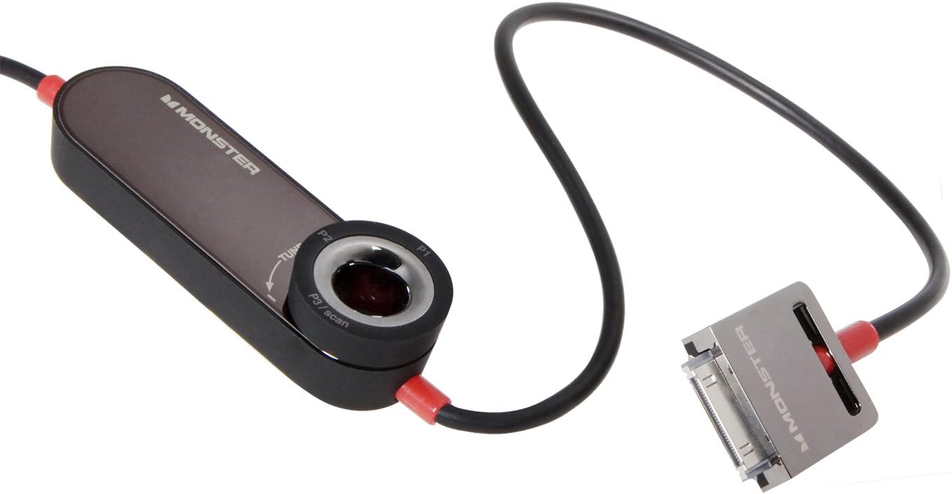 Monster MON129363 FM-CH iPod/iPhone iCarPlay Wireless 800 FM Transmitter (Discontinued by Manufacturer)
