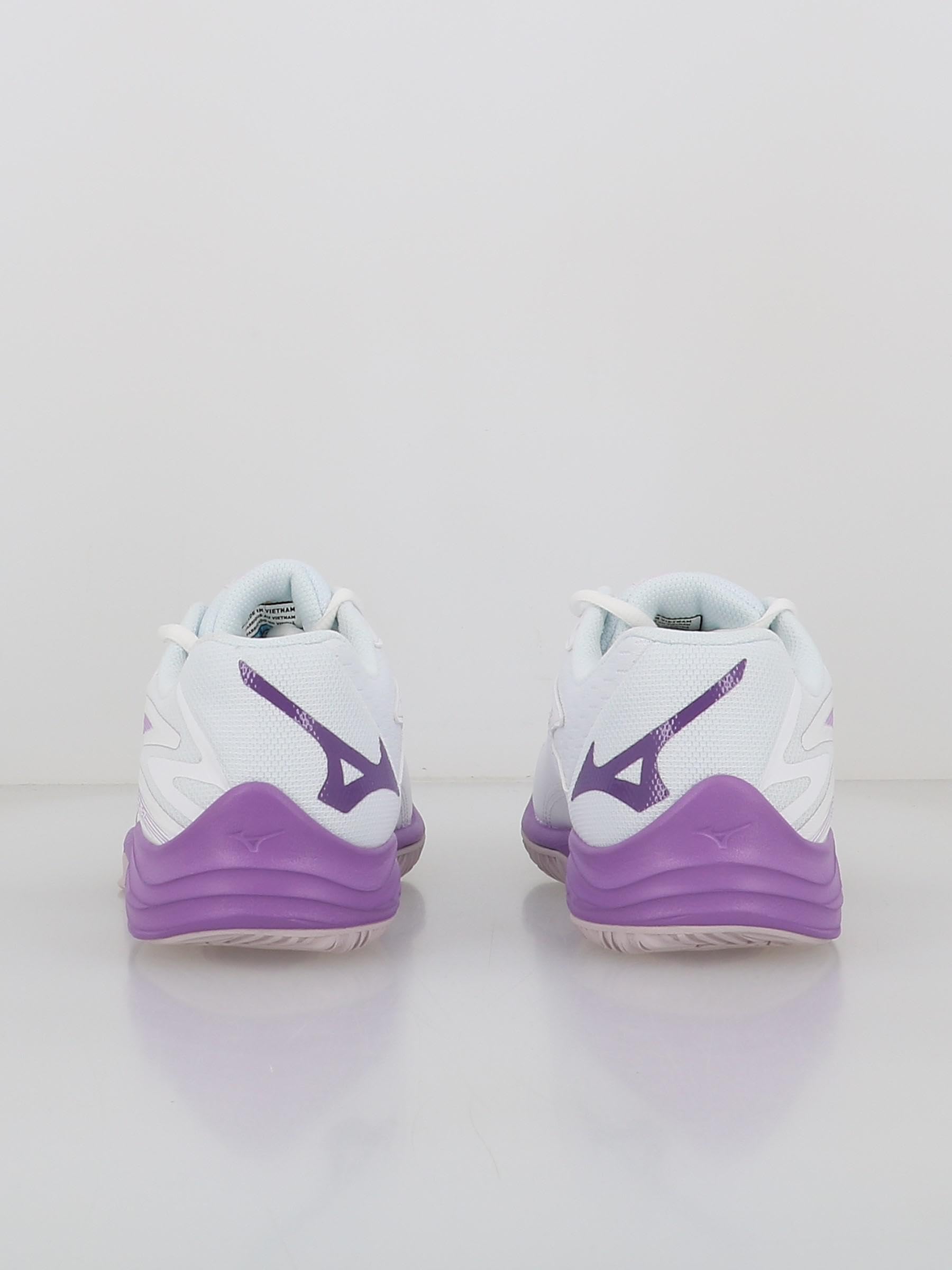Mizuno Thunder Blade Z V1GC237010 - Zapatillas de voleibol para mujer, color blanco y morado