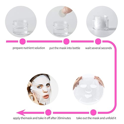 Miniatura 9 de 100 máscaras faciales comprimidas para el cuidado de la piel de grano para el cuidado de la piel, hoja de máscara de papel para bricolaje natural de