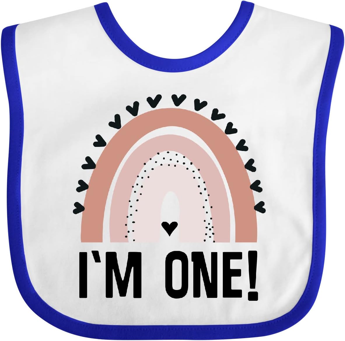inktastic 1st Birthday Boho Rainbow 1 Year Old Baby Bib
