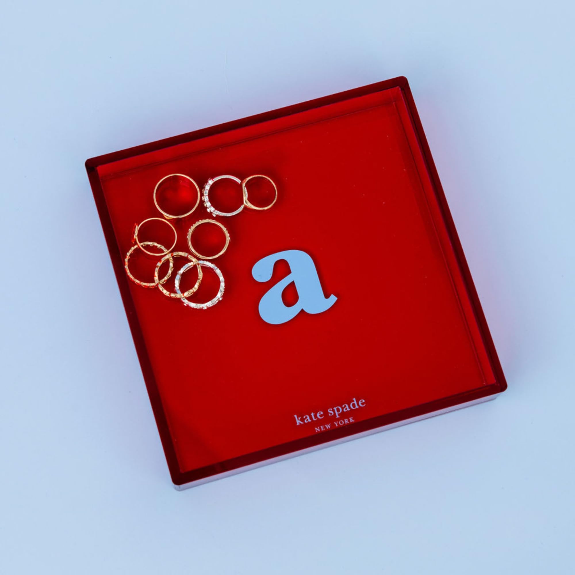 ♠kate spade♠デザイン集 *contents* ナンバリング付 Amazon.com: kate spade new york Initial Decorative Initial Tray, D