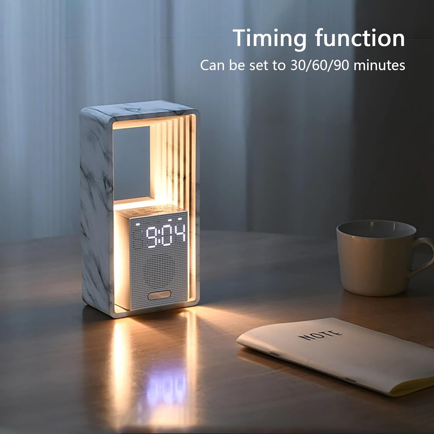 Smart Sunrise Alarm Clock Wake Up Light, 9 Natural Sleep Sounds, Dual Alarms, 3-Level Night Light, Timer, Snooze & HD Display for Gentle Wake and Sleep Aid
