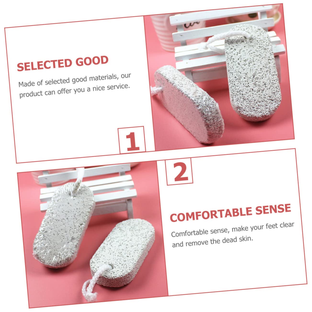 Piedra Pómez Volcánica para Pies 20 Piezas, Exfoliante y Masaje | Uso en Baño de Pies y Hogar, Piedra Volcánica, Elimina Durezas, Fácil de Usar, Formato 20 Unidades