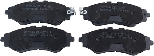 Miniatura 3 de Pastillas de freno delanteras semimetálicas compatibles con Chevrolet Aveo 2004-2011 Aveo5 2004-2011 2013-2015 Spark 1999-2002 Daewoo Leganza Nubira