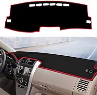 Vista 20 de Cubierta de salpicadero para Corolla 2019, 2020, 2021, 2022, 2023, 2024, 2025, 2026, accesorios antideslizante para consola central (borde negro)