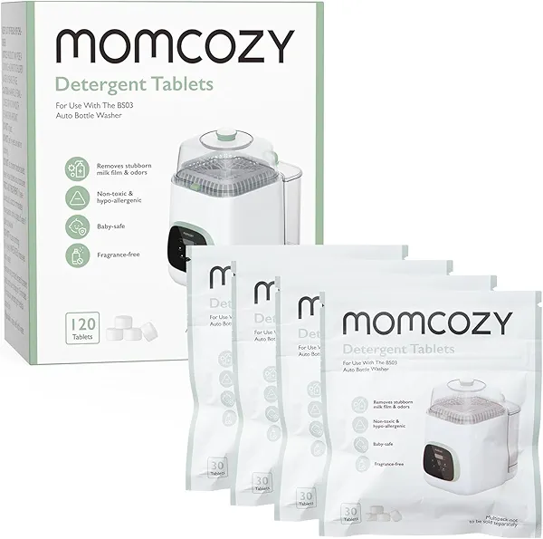 Momcozy Official Washing Block for Momcozy KleanPal Pro Baby Bottle Washer, 120 Detergent Tablets