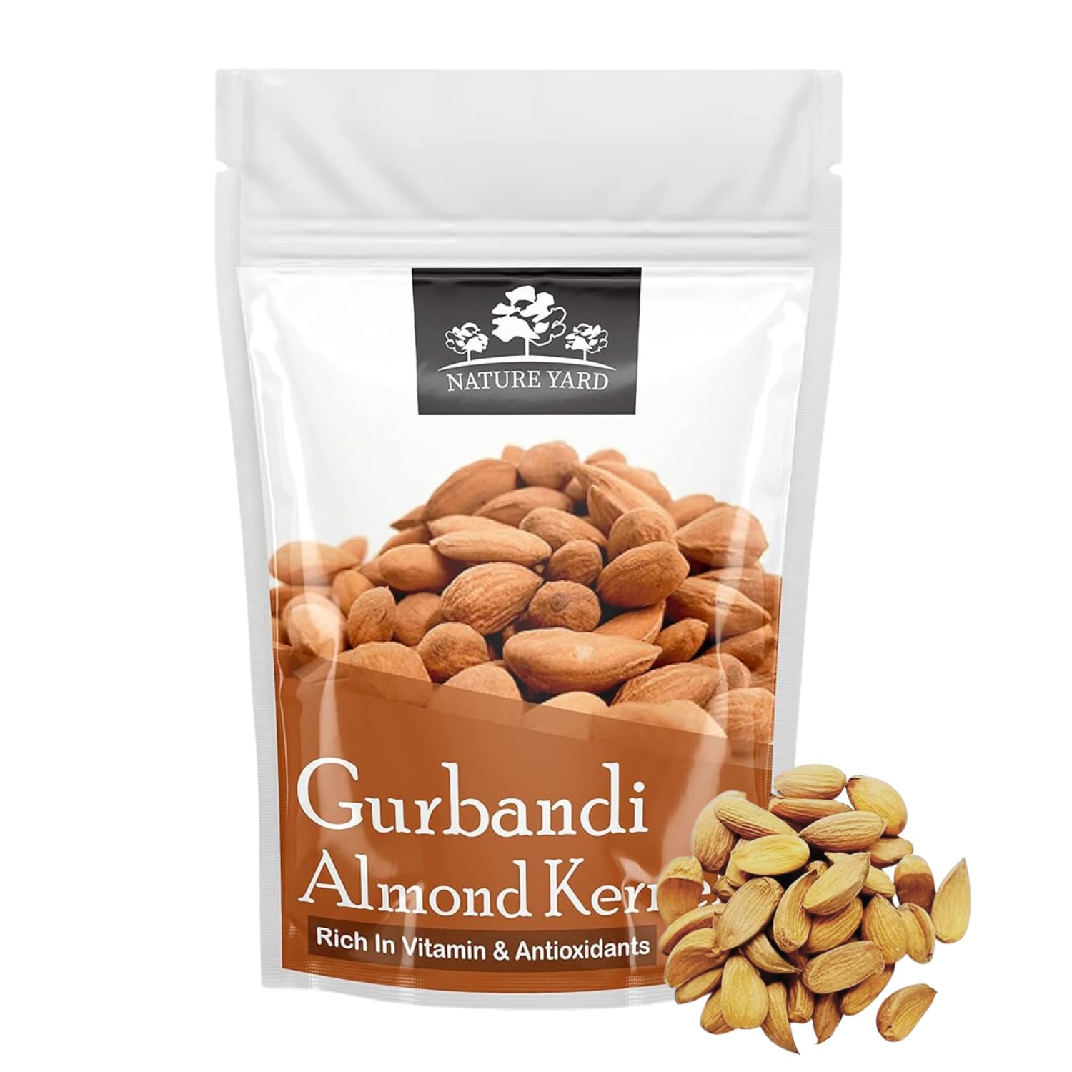 NATURE YARD Orignal Afghan Gurbandi Whole Almond/Badam Giri - 100% Pure & Natural - 500Gm