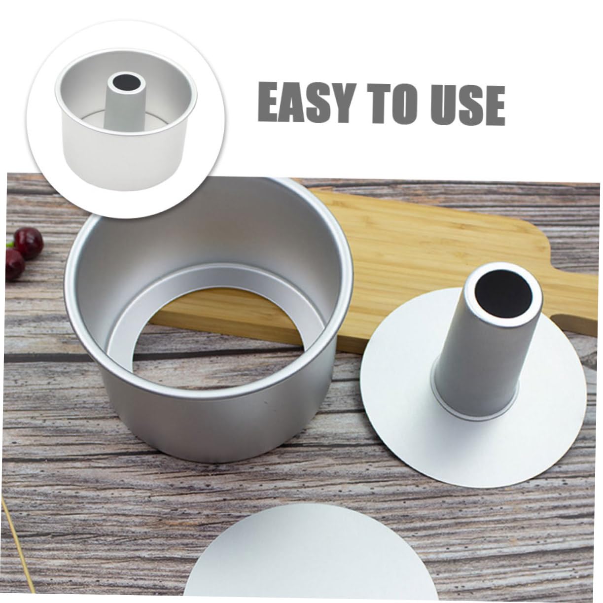 DOITOOL Runde Kuchenform zum Backen von Kuchen und Torten aus Aluminiumlegierung 20cm mit Antihaftbeschichtung und Abnehmbarem Boden Zuhause