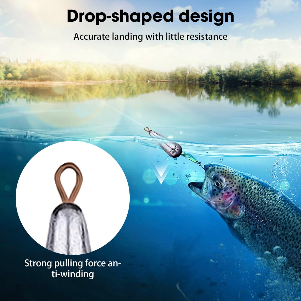 Lot de 20 Plomb Pêche Mer 30g Drop Shot Poids pour Pêche en Eau Douce