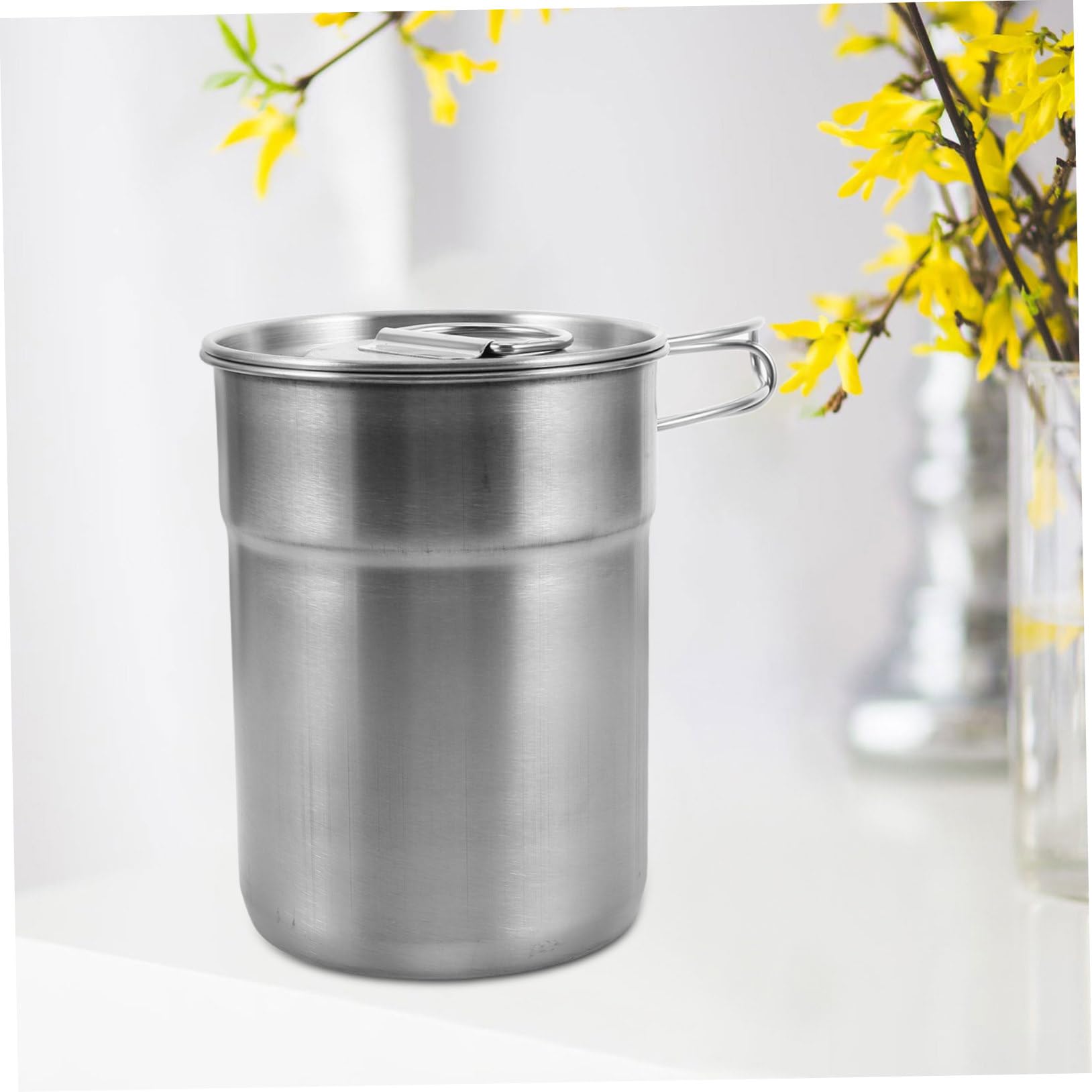 BESTonZON 2 Stück Faltbare Campingbecher mit Griffen Teiliges Set für Outdoor Aktivitäten Leicht und Stapelbar für Wandern und