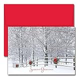 Masterpiece Studios Holiday Collection Holiday Fence Greetings, 18 Cards/Envelopes (865300)