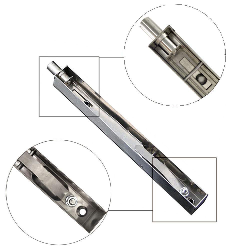 ARHouse Sus304 Stainless Steel Security Door Guard Lever Action Flush Bolt Latch Slide Bolt