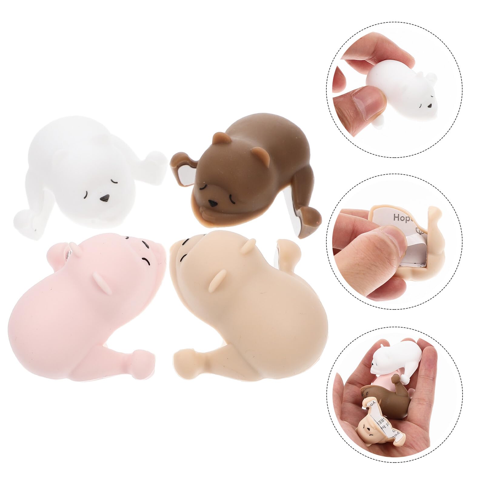 BESPORTBLE 4 Piezas Protector de Esquinas para Bebés de Silicona Forma de Animales Protector de Bordes Infantil Anticolisión para Mesas y Muebles Seguridad para Fácil Instalación y
