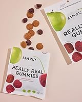 Vista 22 de SIMPLY Really Real Gummies Made with Real Fruit Peach and Raspberry 1.8 oz (Pack of 8) No Cane Sugar + Gluten Free + Kosher