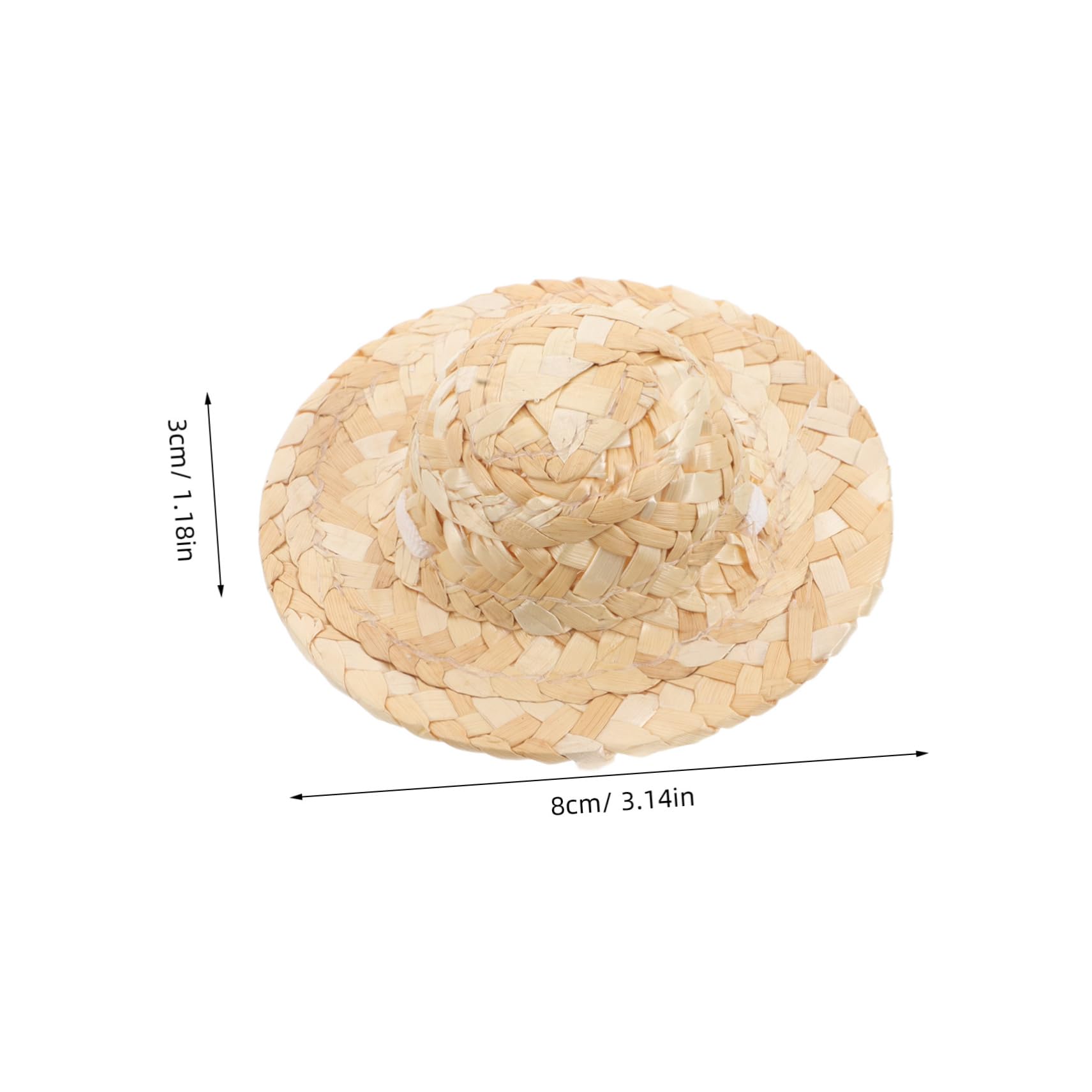 SUPVOX 6Pcs Lightweight Rustic Woven Caps for Summer Protection Stylish Photo Props for DIY Crafting and Pet Accessories