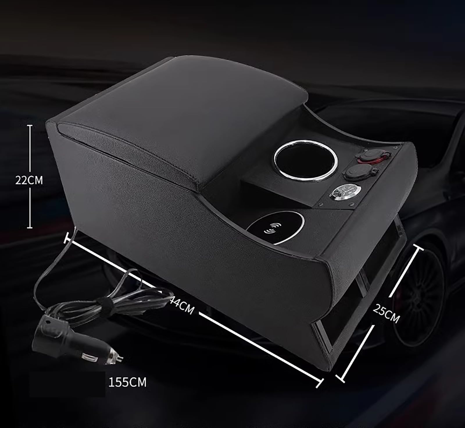 Amazon | 車用アームレスト リア 肘掛け 肘置き USBポート LEDライト 