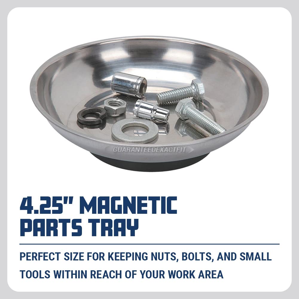Magnetic Tray - Stainless Steel Magnetic Parts Tray 4 1/4-Inch Diameter - BuyAutoParts 12-100101BP New
