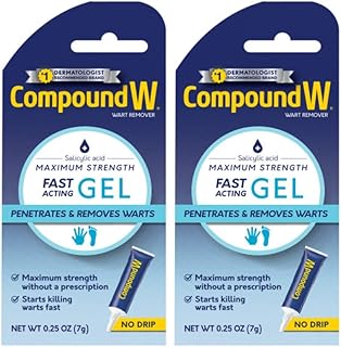 Compound W Wart Remover, Maximum Strength, Fast-Acting Gel, 0.25-Ounce (Pack of 2) by Compound W