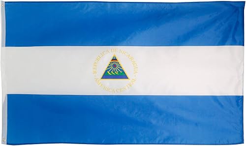 B&Y Bandera de Nicaragua 3x5 Pancarta nicaragüense banderín centroamericano bandera al aire libre